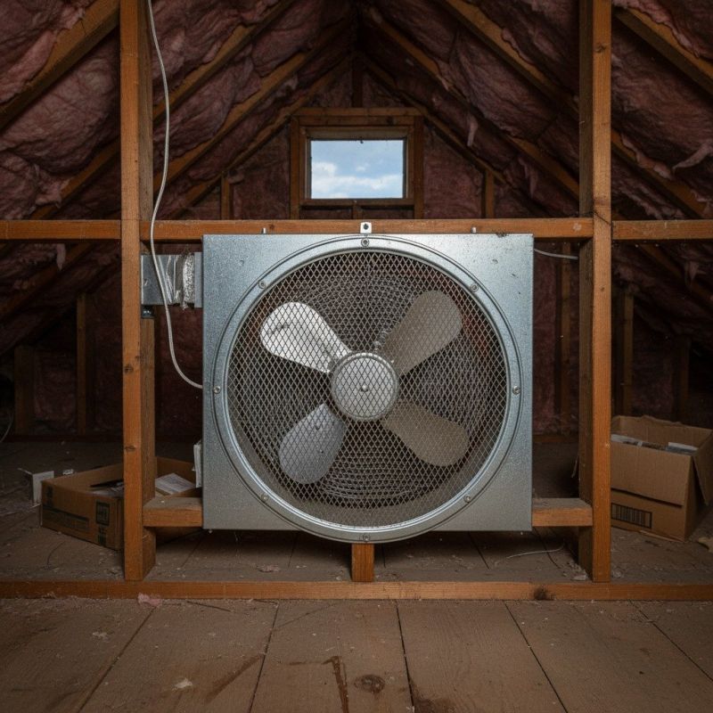 Attic Fan Installation detail