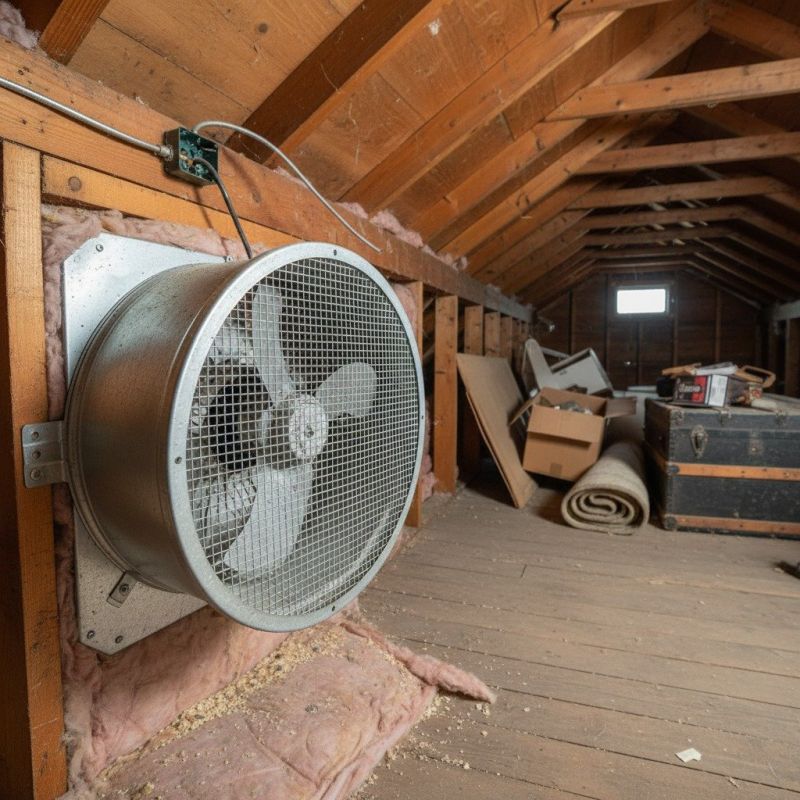 Attic Fan Installation detail